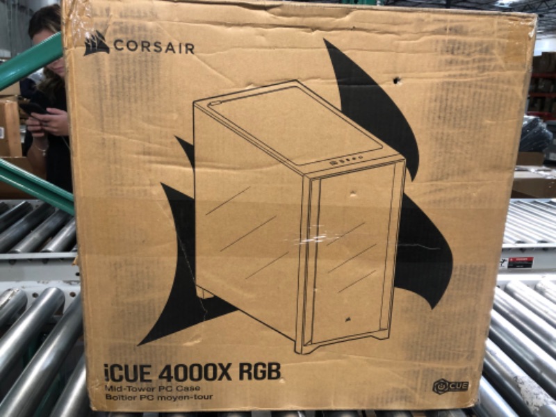 Photo 3 of Corsair iCUE 4000X RGB Mid-Tower ATX PC Case - Black