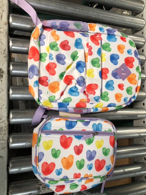 Photo 3 of (BACKPACK & LUNCH BOX ONLY) Travelers Club Kids' 5 Piece Luggage Travel Set, Thumbprint Heart
