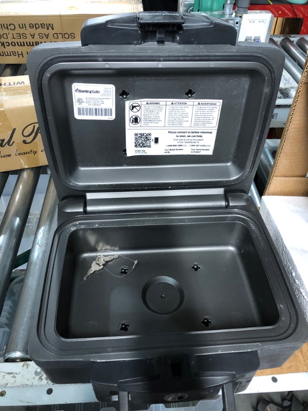 Photo 4 of *USED* **DIRTY** SentrySafe Fireproof and Waterproof Safe Box +Key Lock 0.17 Cubic Feet, 6.1 x 14.3 x 13 Inches H0100