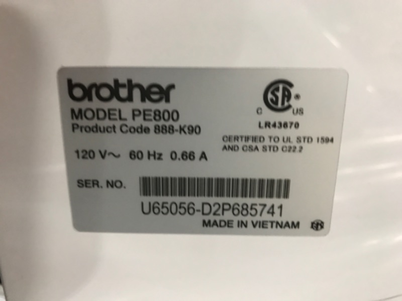 Photo 3 of [FOR PARTS, READ NOTES]
Brother PE800 Embroidery Machine