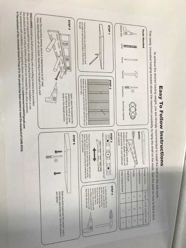 Photo 4 of **SEE NOTES** SISHHOME 24 Inches Length Floating Shelf ,Wall Mounted Shelves Set 24(Lenth) x12(Wide) for Bathroom Kitchen Living ,Kitchen,Room Bedroom Storage, White 