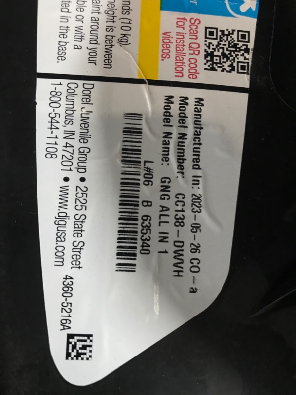 Photo 3 of **SEE NOTES** Safety 1st Grow and Go All-in-One Convertible Car Seat, Rear-facing 5-40 pounds, Forward-facing 22-65 pounds, and Belt-positioning booster 40-100 pounds, Harvest Moon Harvest Moon Original