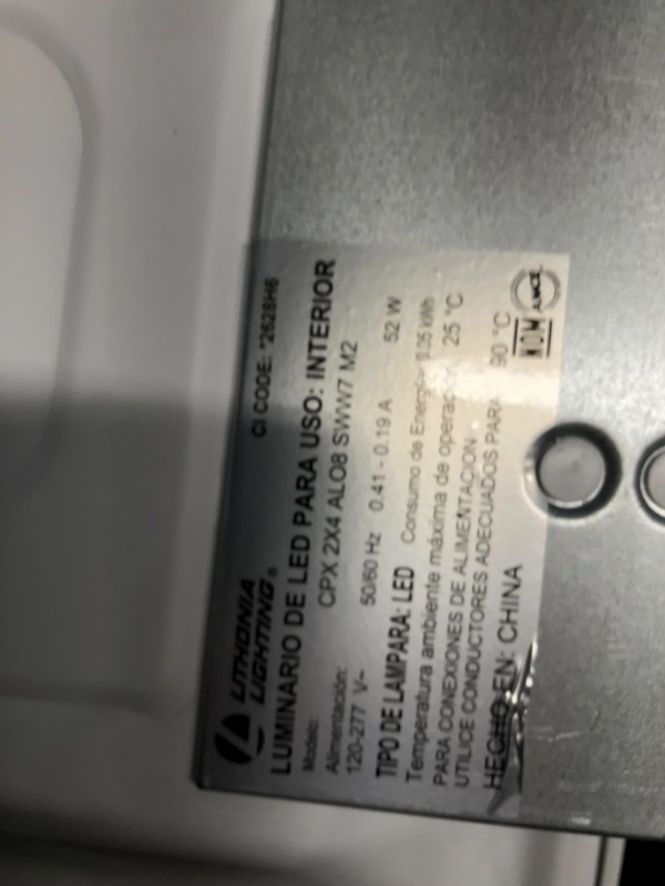 Photo 7 of **SEE NOTES** Lithonia Lighting CPX 2X4 ALO8 SWW7 M2 2 ft. x 4 ft. CPX LED Panel 3800-6200 lumens Adjustable Light Output 35/40/50K Switchable White Switchable Lumens 2 ft. x 4 ft. 3500K | 4000K | 5000K