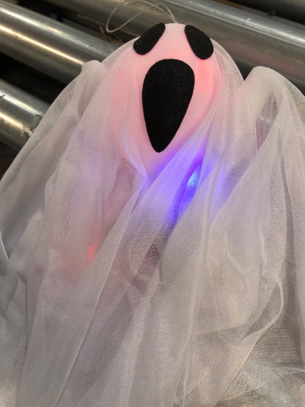 Photo 2 of **USED BUT APPEARS NEW** 20" Hanging Light Up Ghost Halloween Decoration