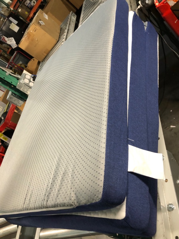 Photo 4 of **SEE NOTES** Molblly Folding Mattress, 3 inch Narrow Twin Size Tri Folding Memory Form Mattress, Portable Trifold Mattress Topper with Washable Cover, Non-Slip Bottom Camping Mattress Guest Bed - 75"x31"x3"