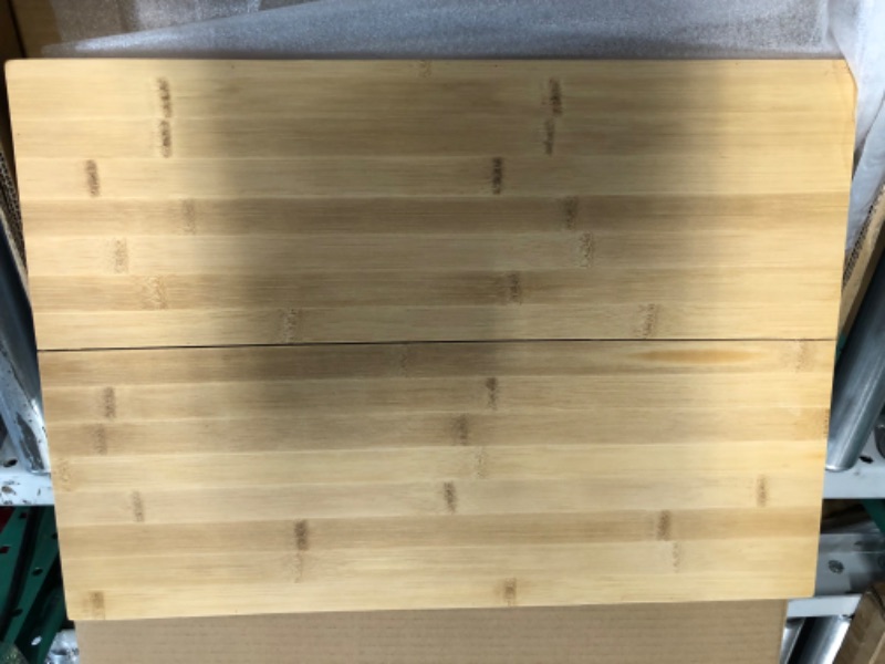 Photo 3 of **DAMAGED** Lipper International 8865 Solid Bamboo Wood Serving Tray, 19.75" x 13.75" x 2.25" 1 Bamboo Wood