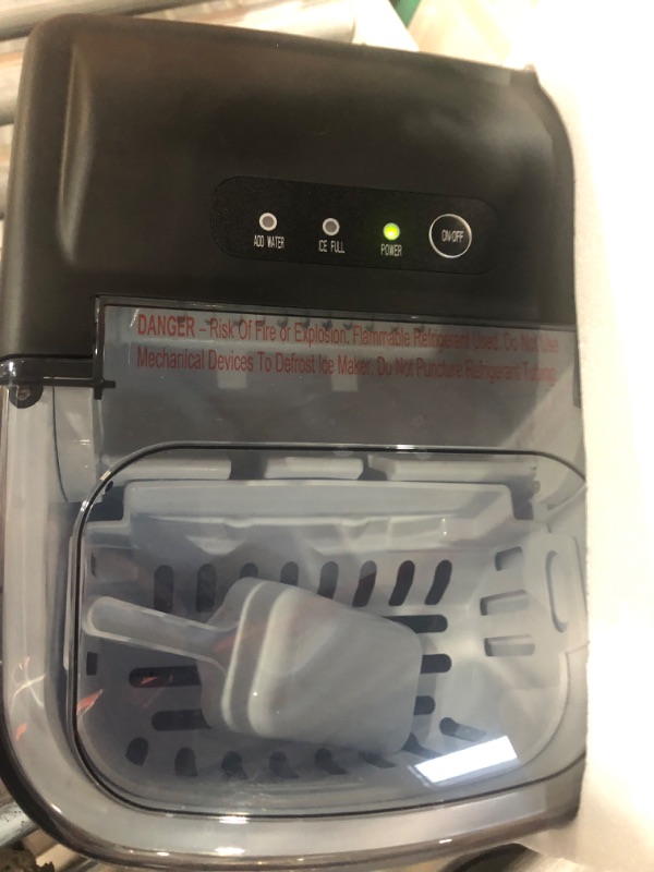 Photo 3 of **USED BUT APPEARS NEW** COWSAR Ice Makers Countertop, Portable Ice Maker Machine with Self-Cleaning, 26.5lbs/24Hrs, 6 Mins/9 Pcs Bullet Ice, Ice Scoop and Basket, Handheld Ice Maker