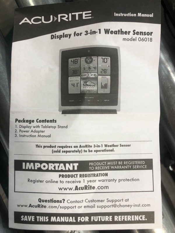 Photo 3 of **USED BUT APPEARS NEW** Acurite 06018 Color Display for 3-in-1 Weather Sensor