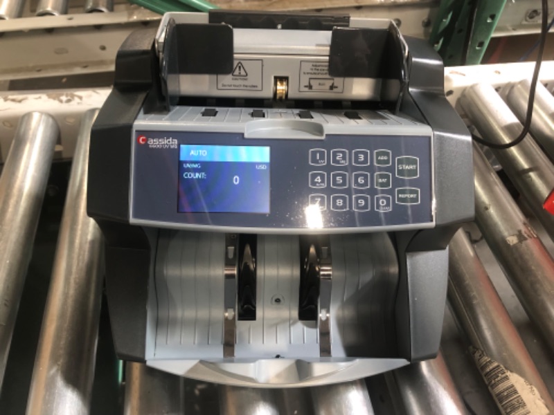 Photo 4 of **USED BUT APPEARS NEW** Cassida 6600 UV/MG – USA Business Grade Money Counter with UV/MG/IR Counterfeit Detection – Top Loading Bill Counting Machine w/ ValuCount™, Add and Batch Modes – Fast Counting Speed 1,400 Notes/Min UV/MG Counterfeit Detection Mac