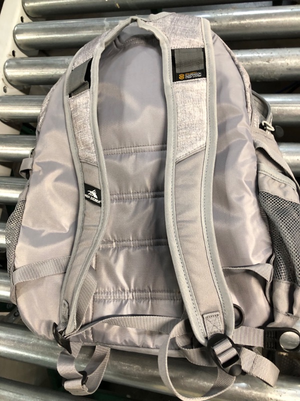 Photo 4 of **SEE NOTES** High Sierra Loop-Backpack, School, Travel, or Work Bookbag with tablet-sleeve, Silver Heather, One Size One Size Silver Heather