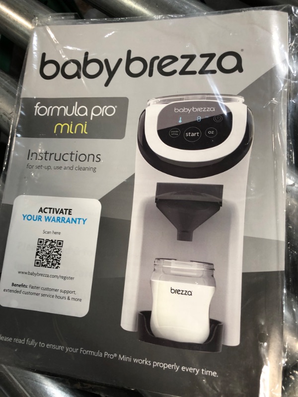 Photo 3 of **USED BUT APPEARS NEW** Baby Brezza Formula Pro Mini Baby Formula Maker – Small Baby Formula Mixer Machine Fits Small Spaces and is Portable for Travel– Bottle Makers Makes The Perfect Bottle for Your Infant On The Go Formula Pro Mini Dispenser Machine