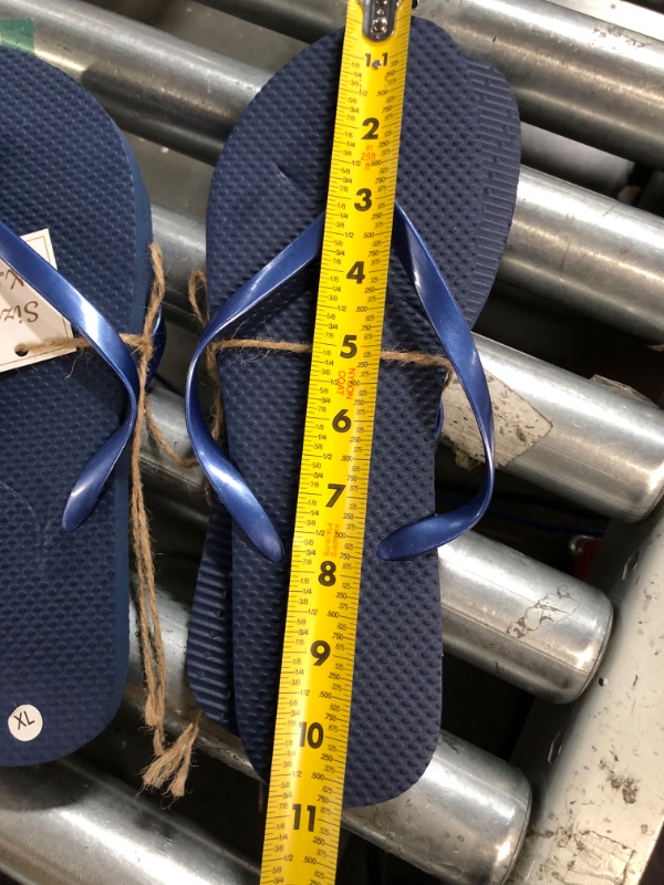 Photo 3 of (2x) Pair XL Flip Flops - Blue