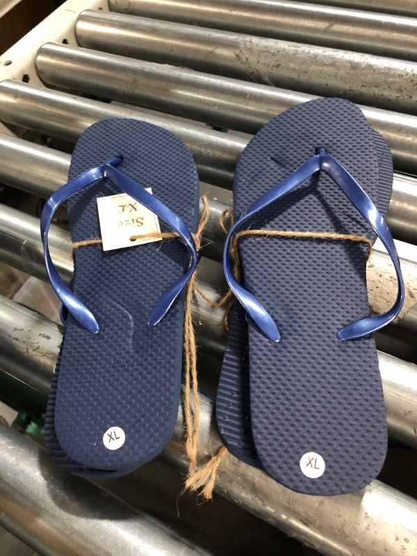 Photo 4 of (2x) Pair XL Flip Flops - Blue