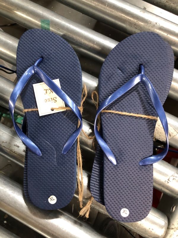 Photo 1 of (2x) Pair XL Flip Flops - Blue