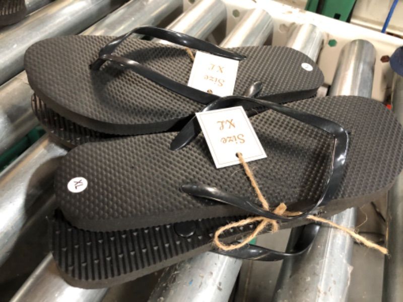 Photo 3 of (2x) Pair XL Flip Flops - Black