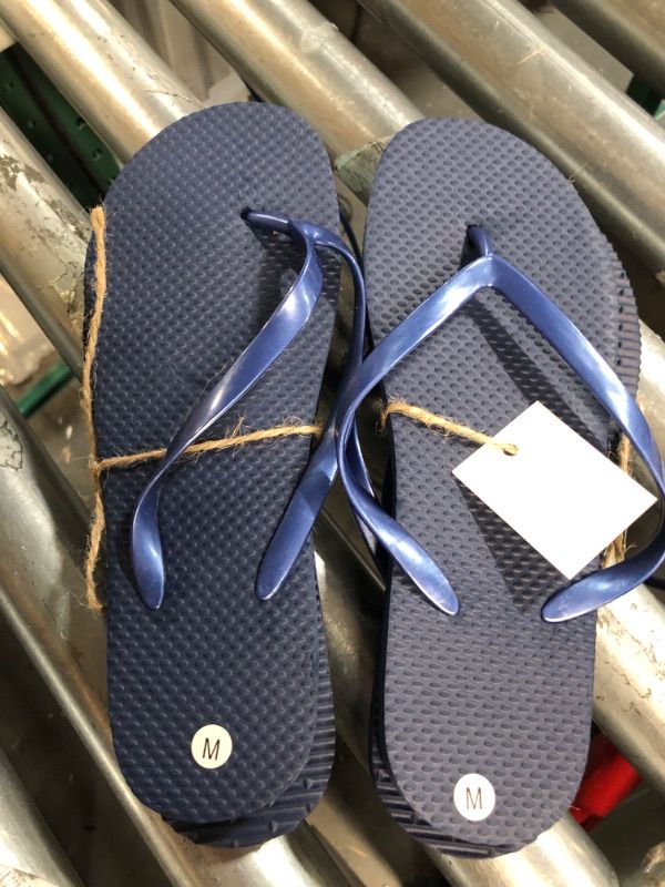 Photo 3 of (2x) Pair M Flip Flops - Blue