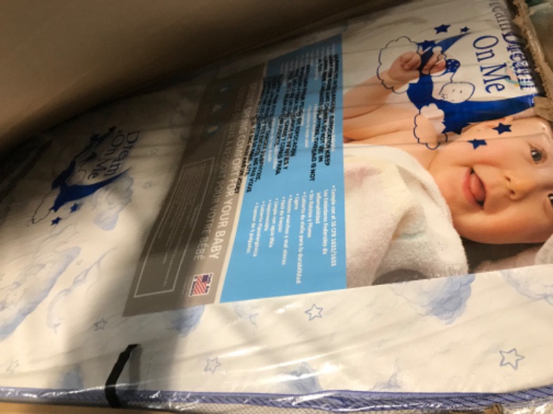 Photo 4 of *USED*
Dream On Me Twilight 5” 88 Coil Innerspring Crib and Toddler Mattress, Waterproof Vinyl Cover