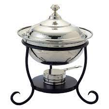 Photo 1 of  12 X 15 Inches - Round Stainless Steel Chafing Dish - 3 Quarts
