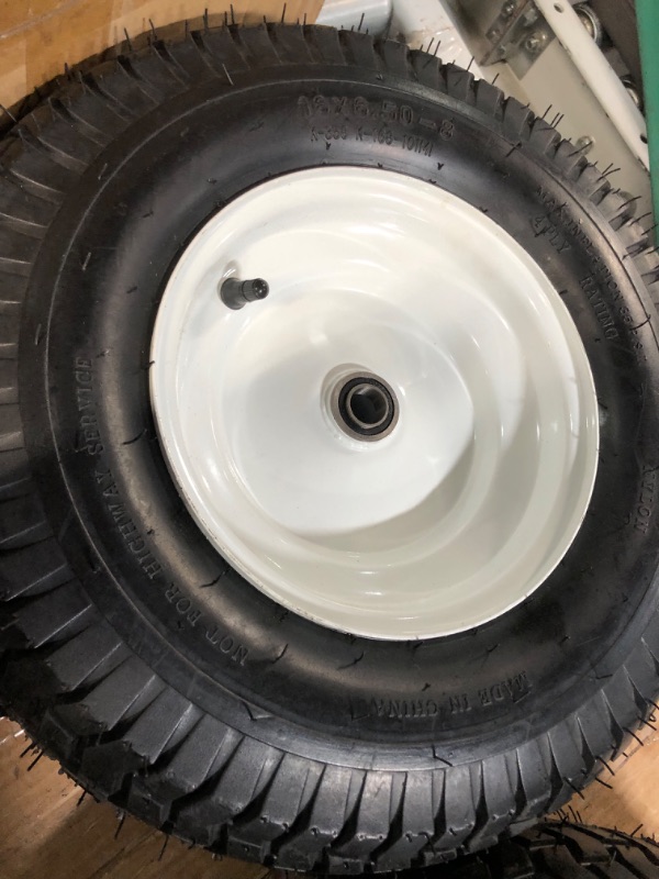 Photo 7 of (2-Pack) 16x6.50-8 Tubeless Tires on Rim - Universal Fit Riding Mower and Yard Tractor Wheels (see details)