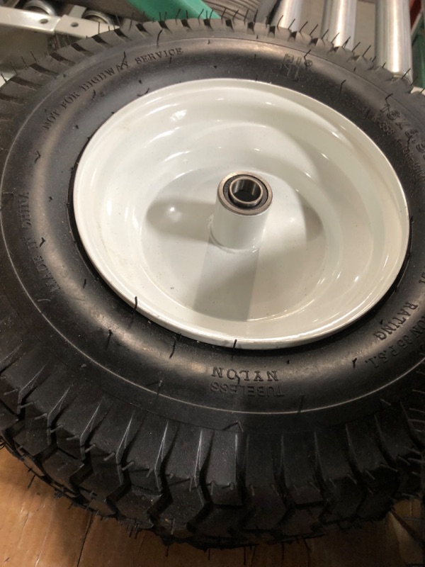 Photo 6 of (2-Pack) 16x6.50-8 Tubeless Tires on Rim - Universal Fit Riding Mower and Yard Tractor Wheels (see details)