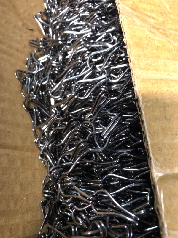 Photo 3 of  Door Chain Curtain, 84"x35" Aluminum Metal Chain Curtain, Silver Metal Chain Screen Curtai