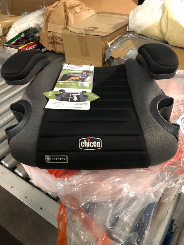 Photo 2 of Chicco GoFit ClearTex Backless Booster Car Seat - Shadow | Black Shadow GoFit with ClearTex No Chemicals