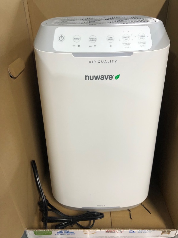 Photo 3 of (PARTS ONLY)Nuwave OxyPure ZERO E500 Smart Air Purifier, ZERO Waste & ZERO Filter Replacements Large Area up to 855 Sq Ft, Captures 100% of Particle Pollutants as Small as 0.1 Microns, Dual 3-Stage Air Filtration