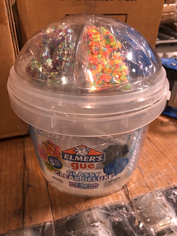 Photo 2 of Elmer's GUE Premade Includes 5 Sets of Slime Add-ins, 3 Lb. Bucket, Glassy Clear