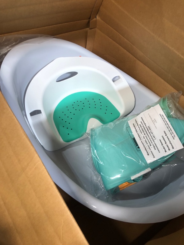 Photo 2 of 4-in-1 Grow-with-Me Bath Tub by Frida Baby Transforms Infant Bathtub to Toddler Bath Seat with Backrest for Assisted Sitting in Tub