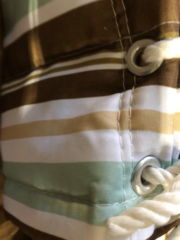 Photo 4 of **LOOKS NEW** Lazy Daze Hammocks 12FT Quilted Fabric Hammock with Pillow Aqua Brown