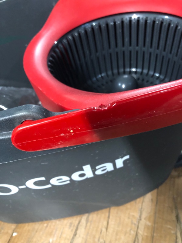 Photo 3 of *used* *minor damage*
O-Cedar EasyWring Microfiber Spin Mop, Bucket Floor Cleaning System, Red, Gray