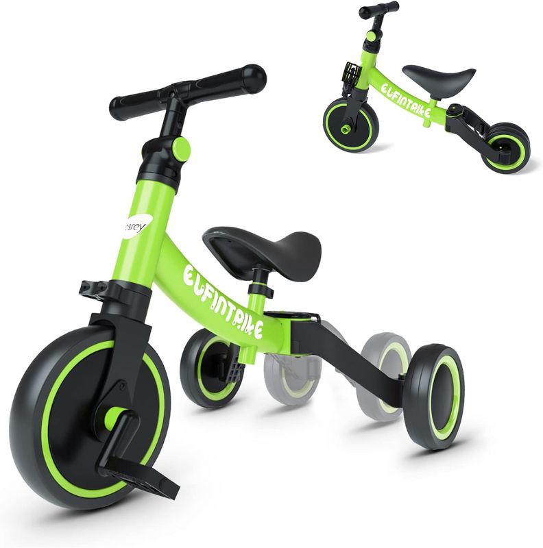 Photo 1 of *used*
besrey 5 in 1 Toddler Bike for 1 Year to 4 Years Old Kids, Toddler Tricycle, Balance Training, Removable Pedals