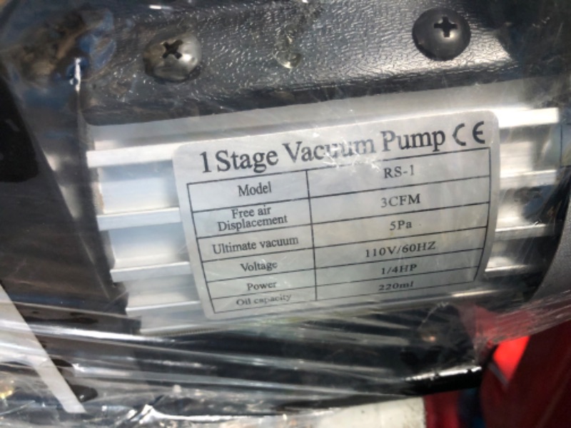 Photo 5 of *used*
ABLAZE 5 Gallon Stainless Steel Vacuum Degassing Chamber and 3 CFM Single Stage Pump Kit