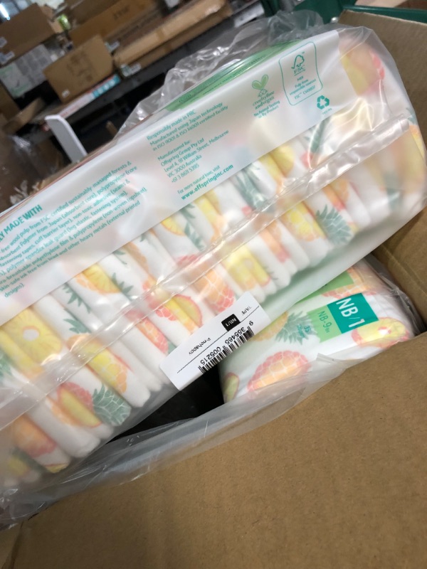 Photo 1 of Offspring Disposable Diapers, Earth Friendly, Premium Ultra Soft, Double Leak Guard Protection (Pinehappy, 1-9 lbs (140 Count)) Pinehappy 135 Count (Pack of 1)