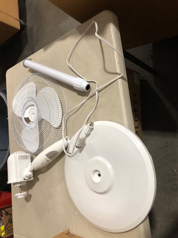 Photo 2 of **PARTS** **MISSING HARDWARE + PIECES** BLACK+DECKER 16" Stand Fan with Remote, White White 16"