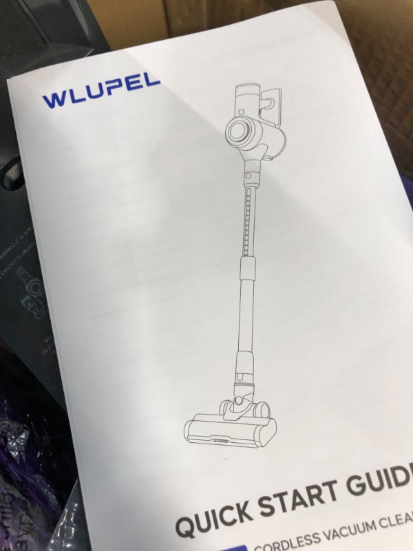 Photo 4 of ***SEE NOTES***WLUPEL Cordless Vacuum Cleaner, 450W 33000pa Stick Vacuum Handheld Vacuum Household Vacuum Cleaner with Auto Mode Docking Station, 55 Mins Runtime for Carpet, Hard Floor, and Pet Hair Purple