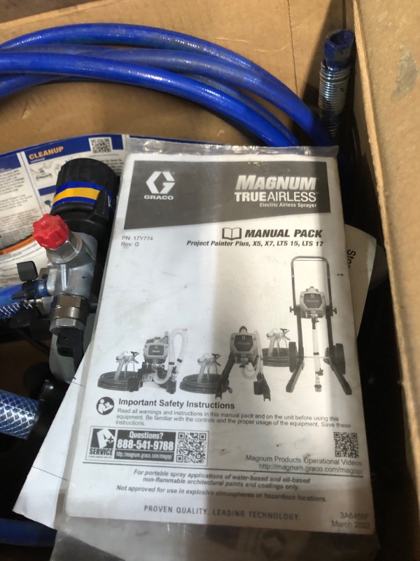 Photo 5 of *used*
Graco Magnum 262800 X5 Stand Airless Paint Sprayer, Blue Magnum X5 Airless Paint Sprayer