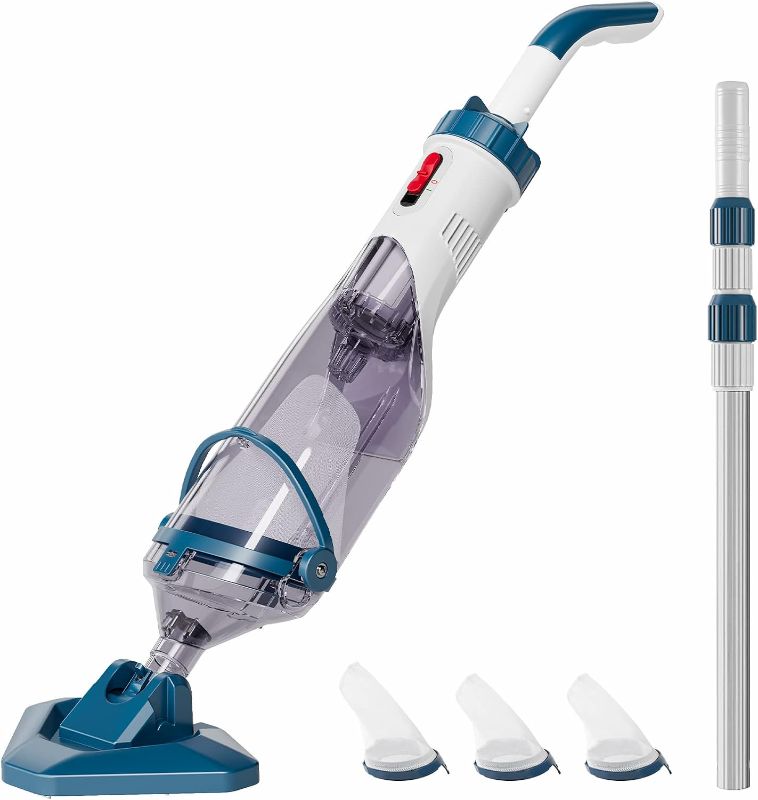 Photo 1 of *used*
Enhulk Cordless Pool Vacuum with Telescopic Pole for Deep Cleaning, 60mins Long Running Time 1.5H Fast Charge, 4200L/h