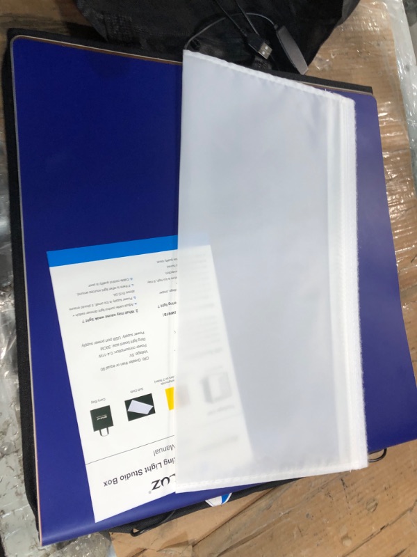 Photo 1 of Photo Box 16" x 16" Quick Install Foldable Portable Studio Kit with Soft Light Cloth Professional Photography Equipment Adjustable White Light