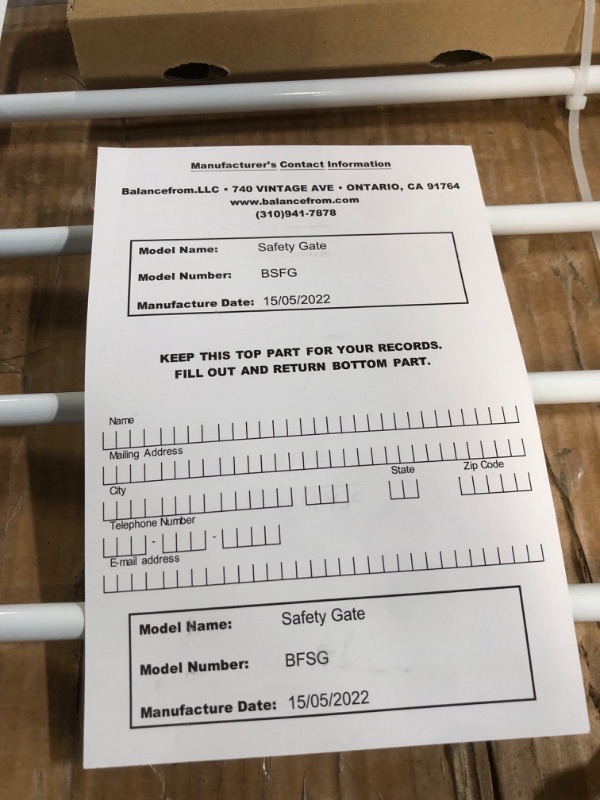 Photo 4 of BalanceFrom Easy Walk-Thru Safety Gate for Doorways and Stairways with Auto-Close/Hold-Open Featuresm, No Caps Fits 29.1 - 38.5" Wide