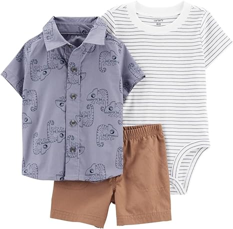 Photo 1 of Carter's 3-Piece Giraffe Little Short Set
0-3mo