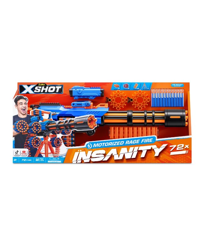 Photo 1 of X-Shot Zuru Insanity Motorized Rage Fire Gatlin Blaster
