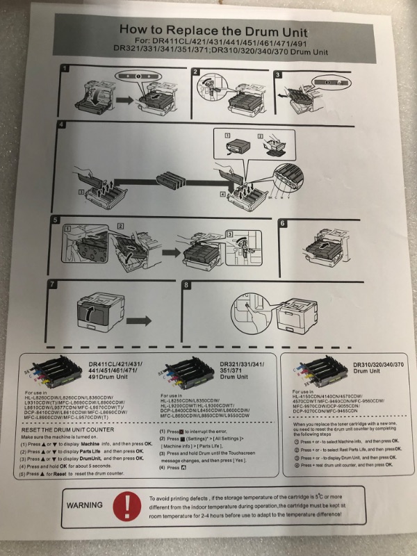 Photo 4 of Saree DR431CL Drum Unit Replacement for Printer MFC-L9570CDW Drum Unit, 