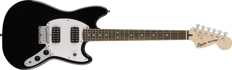 Photo 1 of Squier Bullet Mustang HH Electric Guitar, Black, Laurel Fingerboard