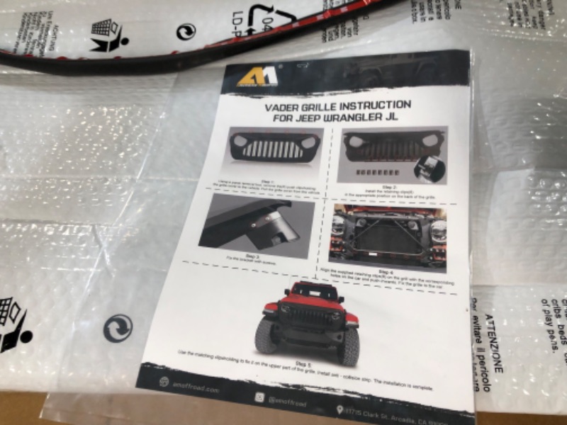 Photo 2 of ***DAMAGED***Extreme Off-Road JL Front Grill with Mesh Grille Cover for 2018-2021 Jeep Wrangler 