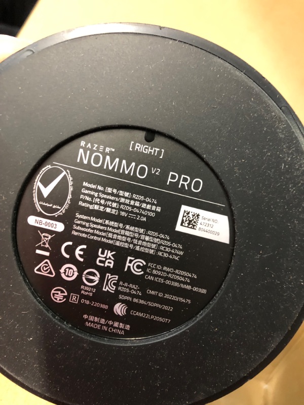 Photo 2 of Razer Nommo V2 Pro - 2.1 PC Gaming Speakers Wireless Subwoofer: 