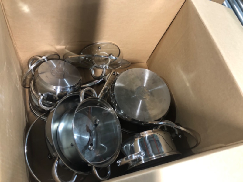 Photo 1 of (USED) cooking pot stainless steel set of 6