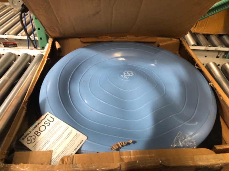 Photo 1 of Bosu Pro Multi Functional Home Gym Full Body Balance Strength Trainer Ball Equipment with Guided Workouts and Pump Blue/Gray