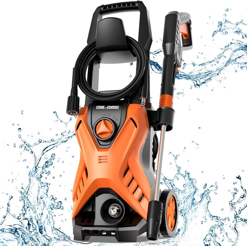 Photo 1 of **MISSING THE NOZZLES**
Rock&Rocker Electric Pressure Washer,  Orange (HX13S)
