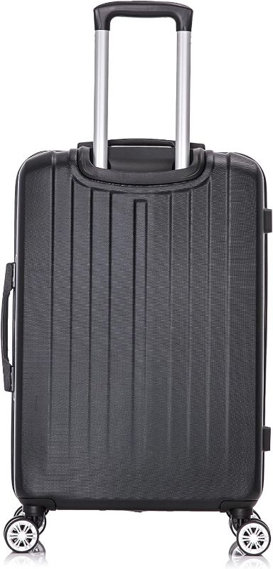 Photo 1 of ***SCRATCHED - ONE OF THE WHEELS HAS BROKEN OFF - SEE PICTURES***
Rockland Malibu Hardside Expandable Spinner Wheel Luggage, Black, 28" 